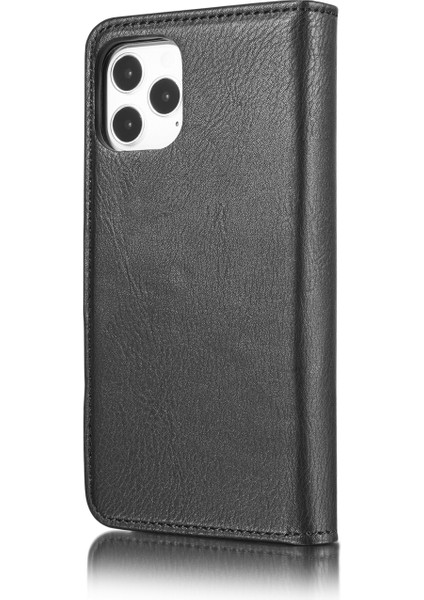 Iphone 12 Pro/12 Telefon Kılıfı Çıkarılabilir 2'si Bölünmüş Deri Cüzdan Kabuğu+Pc Geri Kılıf Anti-Çizelge Anti-Çizelge Kabuk Kaplama Siyah (Yurt Dışından) fırsatları
