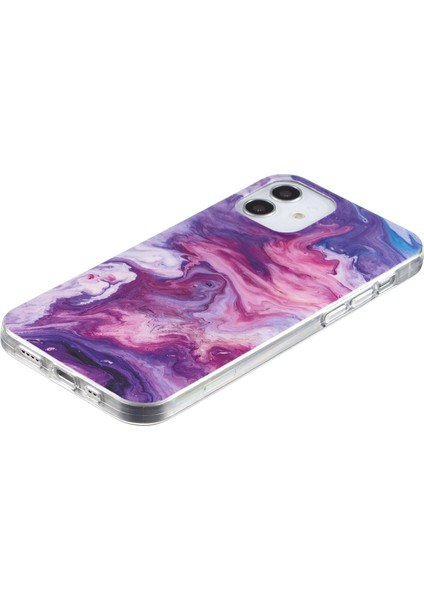 Iphone 12/12 Pro Telefon Kılıfı Için Imd Mermer Desen Yumuşak Tpu Koruyucu Kılıf Cep Telefonu Anti-Çizgiye Geri Kapak Kırmızısı (Yurt Dışından) fiyatları