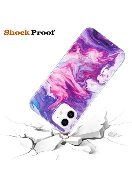 Iphone 12/12 Pro Telefon Kılıfı Için Imd Mermer Desen Yumuşak Tpu Koruyucu Kılıf Cep Telefonu Anti-Çizgiye Geri Kapak Kırmızısı (Yurt Dışından) modelleri