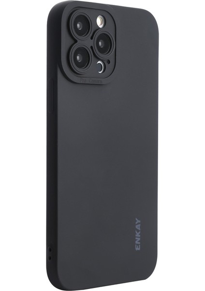 Iphone 12 Pro Yumuşak Sıvı Silikon Kılıf Kamera Koruma Koruma Koruma Anti-Clatch Cover-Black Için (Yurt Dışından)