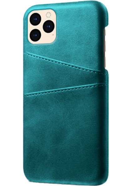 Iphone 12/12 Pro Telefon Kılıfı Pu Deri Kaplamalı Plastik Kılıf Çift Kart Yuvaları Tasarım Ultra Ince Koruyucu Kabuk Yeşil (Yurt Dışından) modelleri