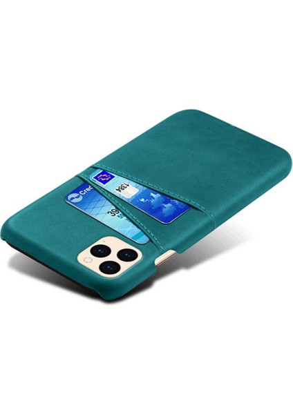 Iphone 12/12 Pro Telefon Kılıfı Pu Deri Kaplamalı Plastik Kılıf Çift Kart Yuvaları Tasarım Ultra Ince Koruyucu Kabuk Yeşil (Yurt Dışından) fırsatları