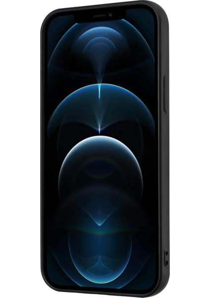 Iphone 12/12 Pro Telefon Kılıfı Cep Telefonu Kabuk Tutucu Kickstand Matte Tpu Kapak Destek Arabası Mıknatıs Montaj Black (Yurt Dışından)