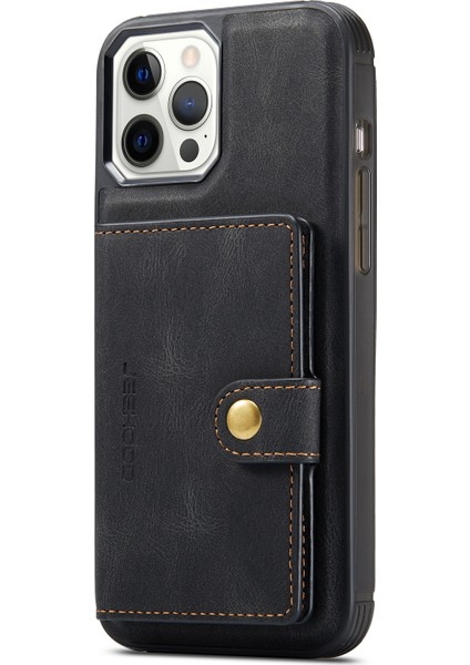 Iphone 12 Pro Max Için Söndürülebilir Manyetik Cüzdan Deri Skin Tpu Kılıfı - Siyah (Yurt Dışından) fiyatları