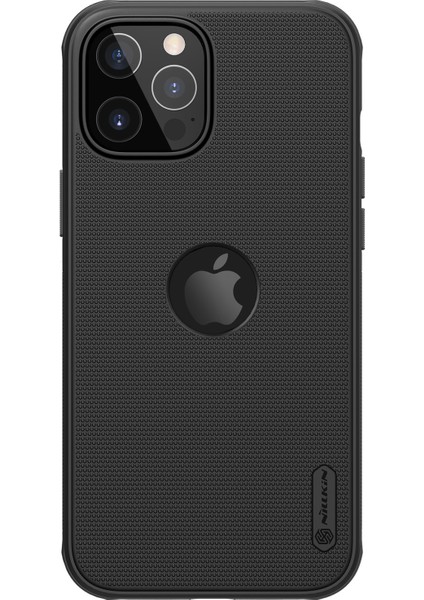 Iphone 12/12 Pro - Black Için Süper Buzlu Kalkan Pro Tpu + Pc Hybrid Kılıf (Logo Kesimi Ile) (Yurt Dışından)