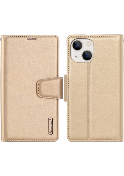 Iphone 12/12 Pro Stand Phone Case Pu Derisi+Tpu Çizilmeye Dayanıklı Cüzdan Kapağı-Altın (Yurt Dışından)