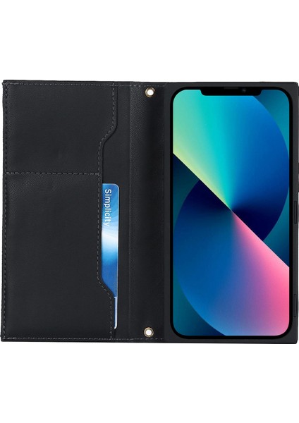 Iphone 12 Pro Phone Kılıf Anti-Drop Telefon Kapağı Rhombus Rhombus Baskılı Telefon Kılıfı Pu Deri Fermuar Cep Cüzdan Omuz Kayışı Black Stand (Yurt Dışından) fiyatları