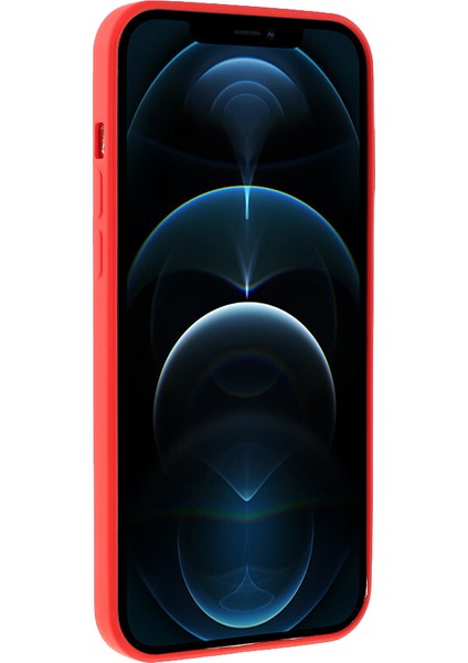 Iphone 12 Pro/12 Için Anti -Drop Sıvı Silikon Arka Kapak - Kırmızı (Yurt Dışından)