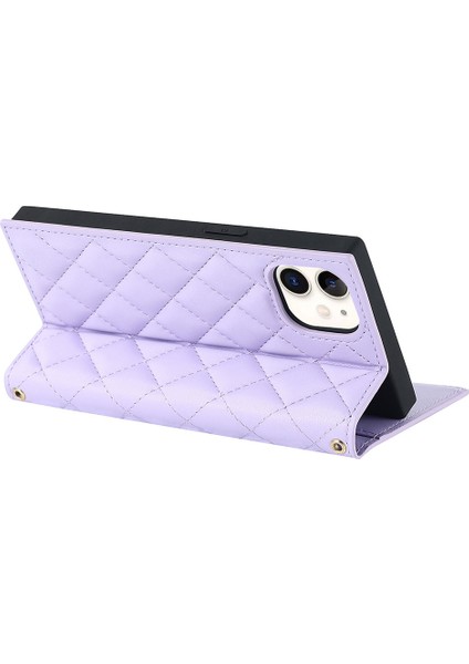 Iphone 12 Pro Telefon Kılıfı Anti Drop Anti Drop Telefon Kapağı Rhombus Baskılı Telefon Kılıfı Pu Deri Fermuar Cep Cüzdan Stand Omuz Kayışı Mühendisi (Yurt Dışından) fırsatları