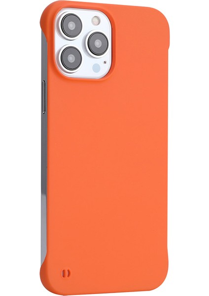 Iphone 12 Pro Max Için 6.7 Inç Sert Pc Ince Işık Kauçuk Mat Şok Geçirmez Telefon Kılıfı Kapak-Orange (Yurt Dışından)