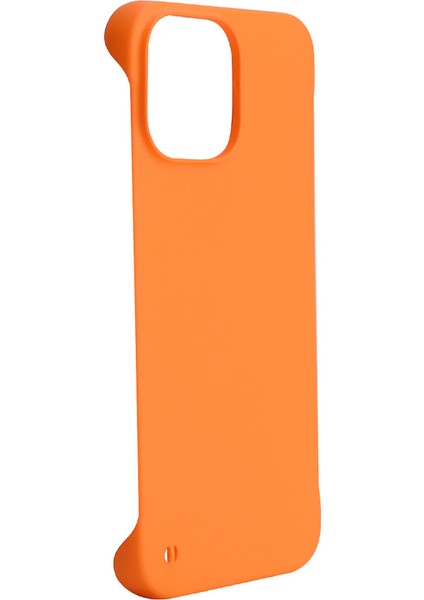 Iphone 12 Pro Max Için 6.7 Inç Sert Pc Ince Işık Kauçuk Mat Şok Geçirmez Telefon Kılıfı Kapak-Orange (Yurt Dışından)