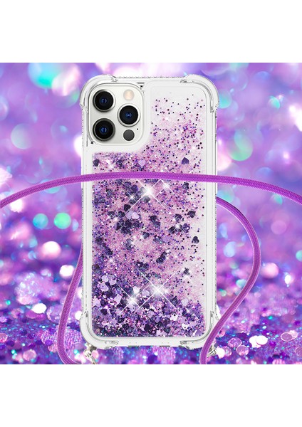 Iphone 12 Pro Max-Purple Için Landard ile Şok Geçirmez Dinamik Quicksand ve Tpu Cep Telefonu Koruyucu Kapak (Yurt Dışından) fırsatları