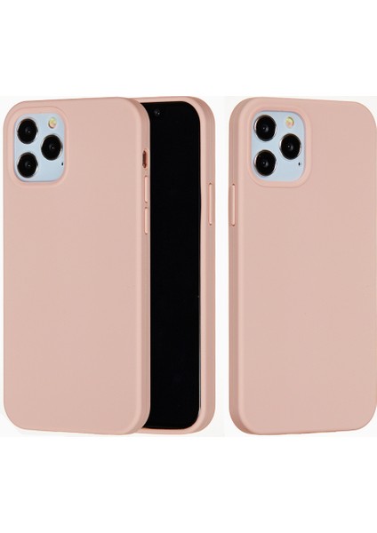 Iphone 12 Pro Max Için 6.7 Inç Sıvı Silikon Yumuşak Cep Telefonu Kapak Akıllı Telefon Kılıfı - Pembe (Yurt Dışından)