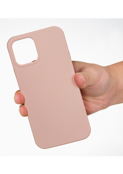 Iphone 12 Pro Max Için 6.7 Inç Sıvı Silikon Yumuşak Cep Telefonu Kapak Akıllı Telefon Kılıfı - Pembe (Yurt Dışından)