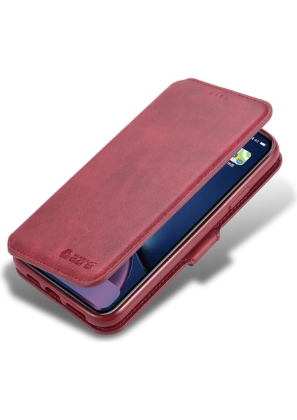Iphone 12 Pro/iphone 12 Için Cüzdan Deri Stand Kılıfı - Kırmızı (Yurt Dışından) fiyatları