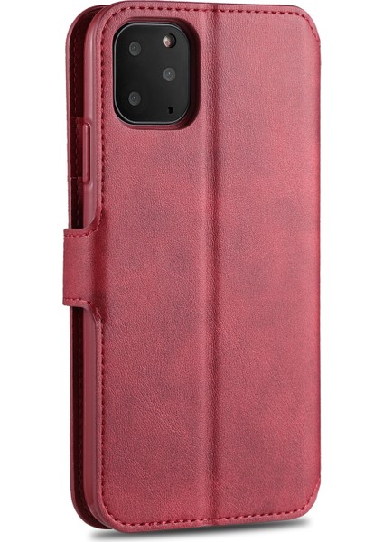 Iphone 12 Pro/iphone 12 Için Cüzdan Deri Stand Kılıfı - Kırmızı (Yurt Dışından) fırsatları