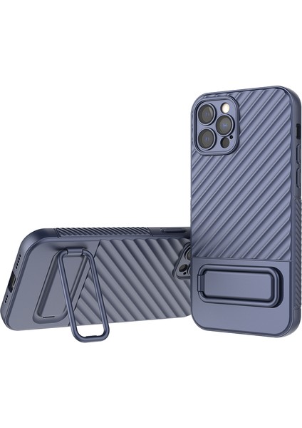 Iphone 12 Pro, Kickstand Design Shockproof Tpu Telefon Kılıfı Için Anti -Cratch Telefon Kapağı - Koyu Mavi (Yurt Dışından) fırsatları