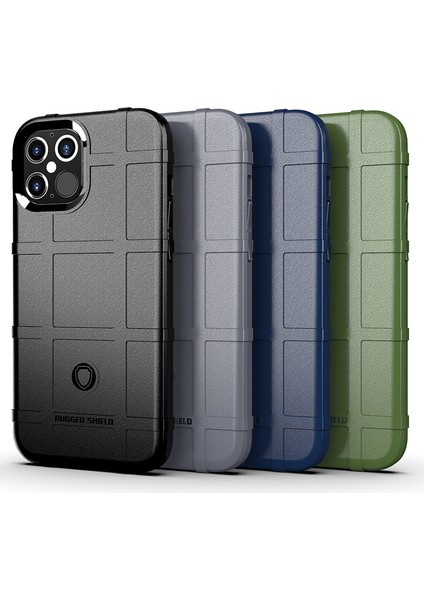 Anti -Shock Kare Doku Kıkırdak Tpu Kabuğu Iphone 12 Pro Max 6.7 Inç - Yeşil (Yurt Dışından)