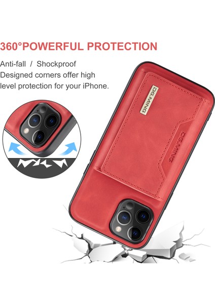 Kickstand Tasarım Manyetik Tri Katlı Cüzdan iPhone 12 Pro Max Için Deri Telefon Kılıfı Kabuğu (Yurt Dışından) fırsatları