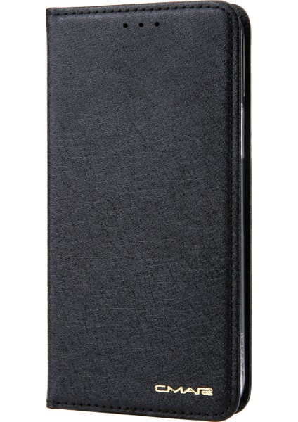 Pu Deri Oto -Emilen Folio Kapağı iPhone 12 Pro/iphone 12 Için Kart Yuvalı Kapak - Siyah (Yurt Dışından)