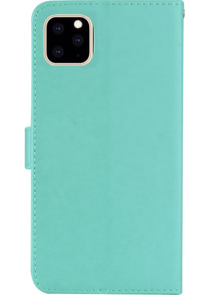 Baykuş Izi Rhinestone Dekor Deri Telefon Kapağı Iphone 12 Pro/iphone 12 - Yeşil (Yurt Dışından) fiyatları