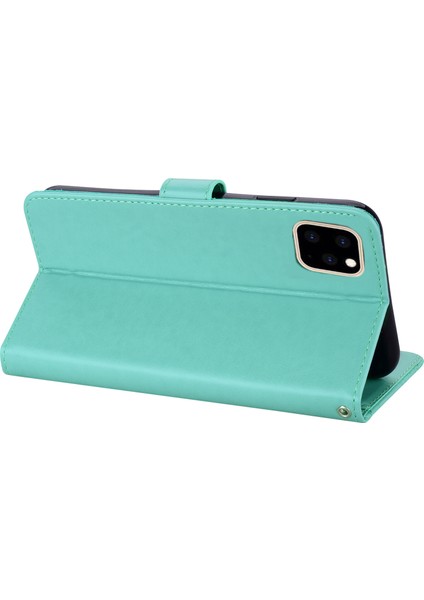 Baykuş Izi Rhinestone Dekor Deri Telefon Kapağı Iphone 12 Pro/iphone 12 - Yeşil (Yurt Dışından) modelleri