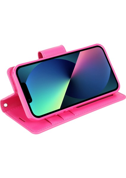 Iphone 12/12 Pro Stand Phone Case Pu Derisi+Tpu Çizilmeye Dayanıklı Cüzdan Kapak-Gül (Yurt Dışından)