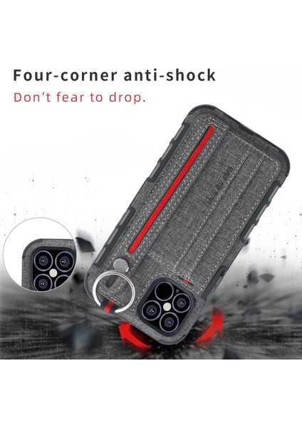 Iphone 12 Pro/iphone 12 Için Shouhushen Kumaş Kaplamalı Pc Tpu Kılıfı - Gri (Yurt Dışından) fırsatları