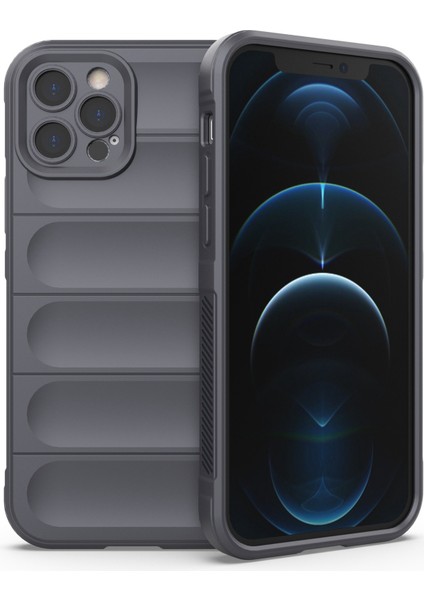 Iphone 12 Pro Tpu Telefon Koruyucu Kılıfı Için, Çarpışmaya Dayanıklı Sağlam Kabuk Kapağı-Dark Gri (Yurt Dışından)