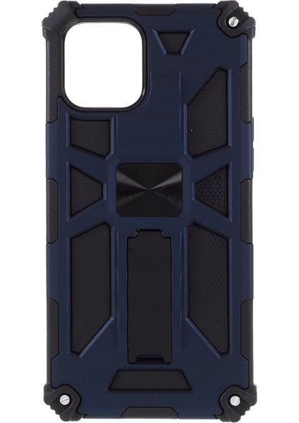 Manyetik Metal Sac Pc ile iPhone 12 Pro Max 6.7 Inç Için Tpu Kapağı - Mavi (Yurt Dışından)