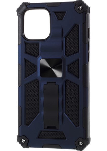 Manyetik Metal Sac Pc ile iPhone 12 Pro Max 6.7 Inç Için Tpu Kapağı - Mavi (Yurt Dışından)