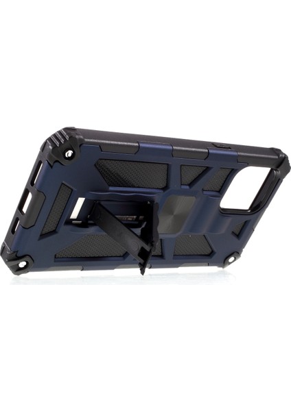 Manyetik Metal Sac Pc ile iPhone 12 Pro Max 6.7 Inç Için Tpu Kapağı - Mavi (Yurt Dışından)