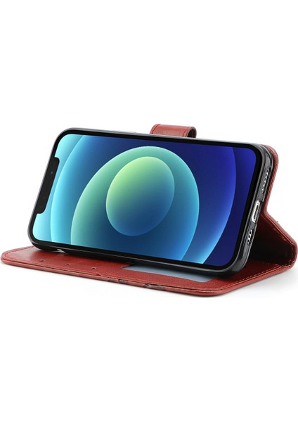 Iphone 12/12 Pro Telefon Kılıfı Için Baskılı Güller Telefon Kılıfı Damla Geçirmez Pu Deri Deri Kapak Cüzdan Stand Koruyucu Telefon Kabuk-Kahverengi (Yurt Dışından) modelleri