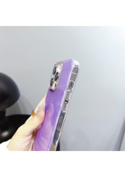 Iphone 12/12 Pro Shell Pattern Case Tpu+Pc Imd Telefon Kapağı Inci El Zinciri Işık Gri (Yurt Dışından)