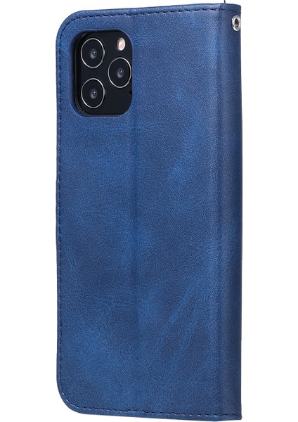 Fermuar Cep Deri Koruyucu Cüzdan Stand Kapağı Iphone 12 Pro/12 - Mavi (Yurt Dışından)