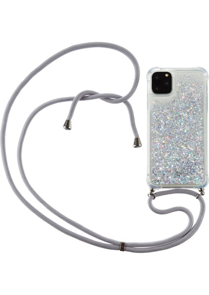 Glitter Powder Quicksand Style Style Tpu Tpu iPhone 12 Pro Max 6.7 Inç - Beyaz Için (Yurt Dışından)