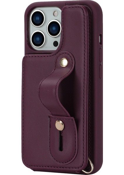 Iphone 12/12 Pro Kart Tutucu Için Telefon Kılıfı Bileklik Kickstand Pu Deri+Tpu Telefon Kapak Kırmızısı (Yurt Dışından) fırsatları