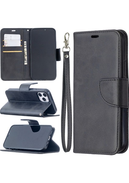 Pu Deri Cüzdan Stand Telefon Kılıfı Iphone 12 Pro/iphone 12 - Siyah (Yurt Dışından)