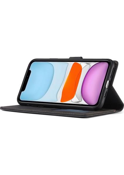 Iphone 12/12 Pro Deri Cüzdan Stand Kapağı - Siyah (Yurt Dışından) fırsatları