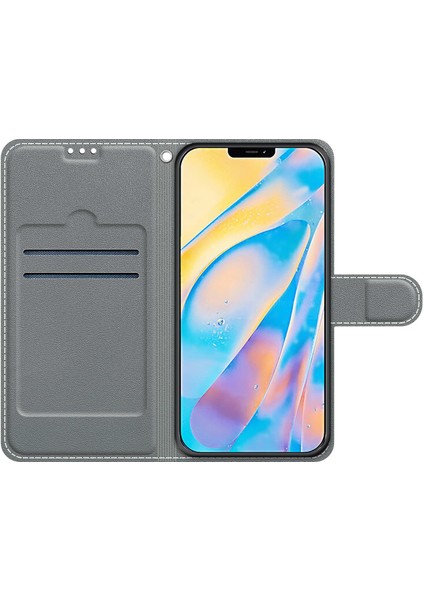 Iphone 12/12 Pro Telefon Kılıfı Şık Baskı Tasarımı Tasarım Anti -Collision Deri Deri Stand Telefon Kılıfı Kullanışlı Kayış -Kamuflaj (Yurt Dışından)