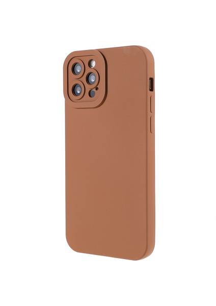Kauçuk Yüzey Pürüzsüz Dokunmatik Kesintisiz Tpu Telefon Kılıfı Iphone 12 Pro-Brown Için (Yurt Dışından) modelleri