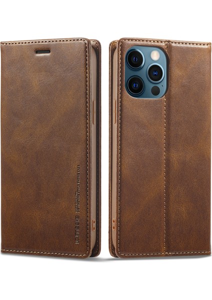 Iphone 12 Pro Max Rfıd Blowantock Mantıcety Auto Kapalı Pu Deri Kılıf Telefon Cüzdan Standı Kapak Kılıfı (Yurt Dışından)