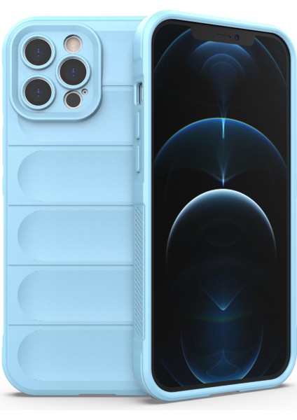 Iphone 12 Pro Max 6.7 Inç Tpu Telefon Koruyucu Kılıfı, Fall Anti-Fall Rest Geri Kabuk Kapağı Baby Blue (Yurt Dışından)