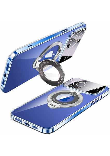 Iphone 12 Pro Max Telefon Kılıfı Için Magsafe Pc Kasa Ile Ilgili Kıckstand Elektrolak Telefon Kapak Kurumu Ile Kullanırlı Gümüş (Yurt Dışından)