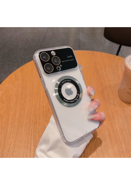 Iphone 12 Pro Max Telefon Koruyucu Için Elektraplatma Tpu+Cam Kabuk Toz Kapak Tespitli Telefon Kılıfı (Yurt Dışından)
