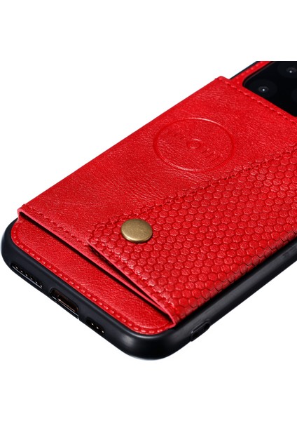 Iphone 12 Pro/iphone 12 Için Pu Deri Kaplamalı Tpu Kapak [dahili Araç Manyetik Sayfası] - Kırmızı (Yurt Dışından) modelleri