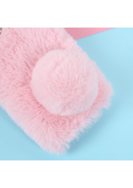 Tavşan Şekli Kabarık Kürk Kaplı Tpu Koruma Çantası iPhone 12 Pro/iphone 12 - Pembe (Yurt Dışından) modelleri