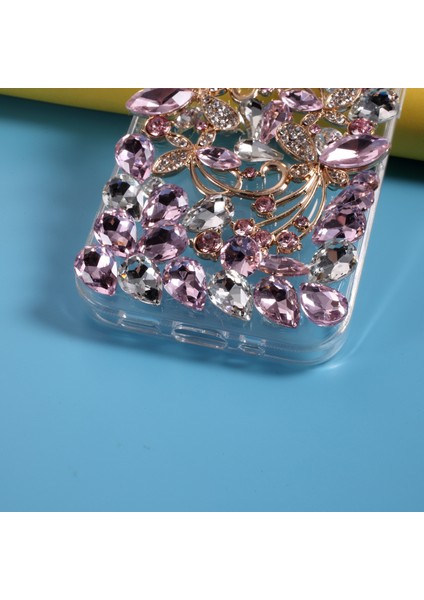Rhinestone Dekorasyon Tpu Kabuğu Iphone 12 Pro Max 6.7 Inç - Mor Rhinestone (Yurt Dışından) fırsatları
