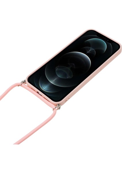 Iphone 12 Pro Max Tpu Için Telefon Kılıfı Fiber Astar Kauçuklu Akıllı Telefon Kapağı Long Lanyard-Pink ile (Yurt Dışından) modelleri