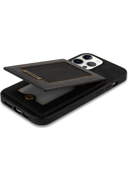 Iphone 12 Pro/12 Dikey Kart Tutucu Kickstand Pu Deri+Tpu Telefon Kılıfı Kabuğu (Yurt Dışından) fırsatları